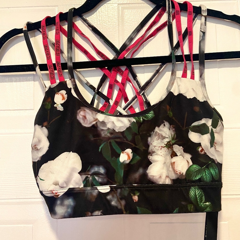 Victoria’s Secret Sports Bra – Floral Print, Size XS